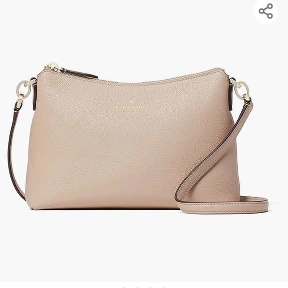 kate spade Handbags - Kate Spade NWT New York Bailey Textured Leather Crossbody in Warm Beige 9.5"×7"